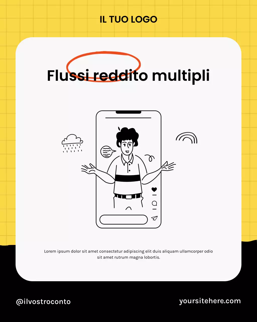 Guida per i creatori di social media di Yellow Minimal