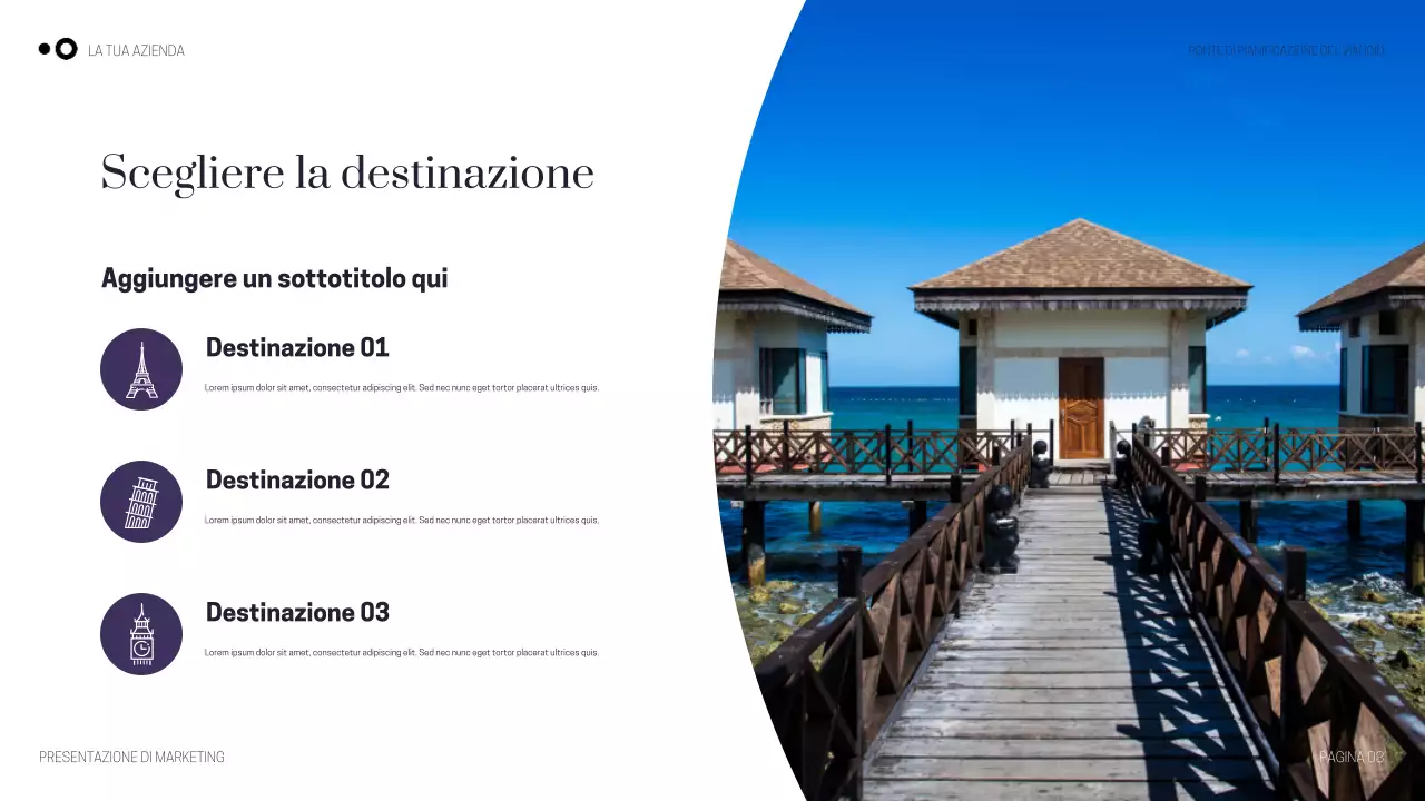 Presentazione di viaggio moderna viola