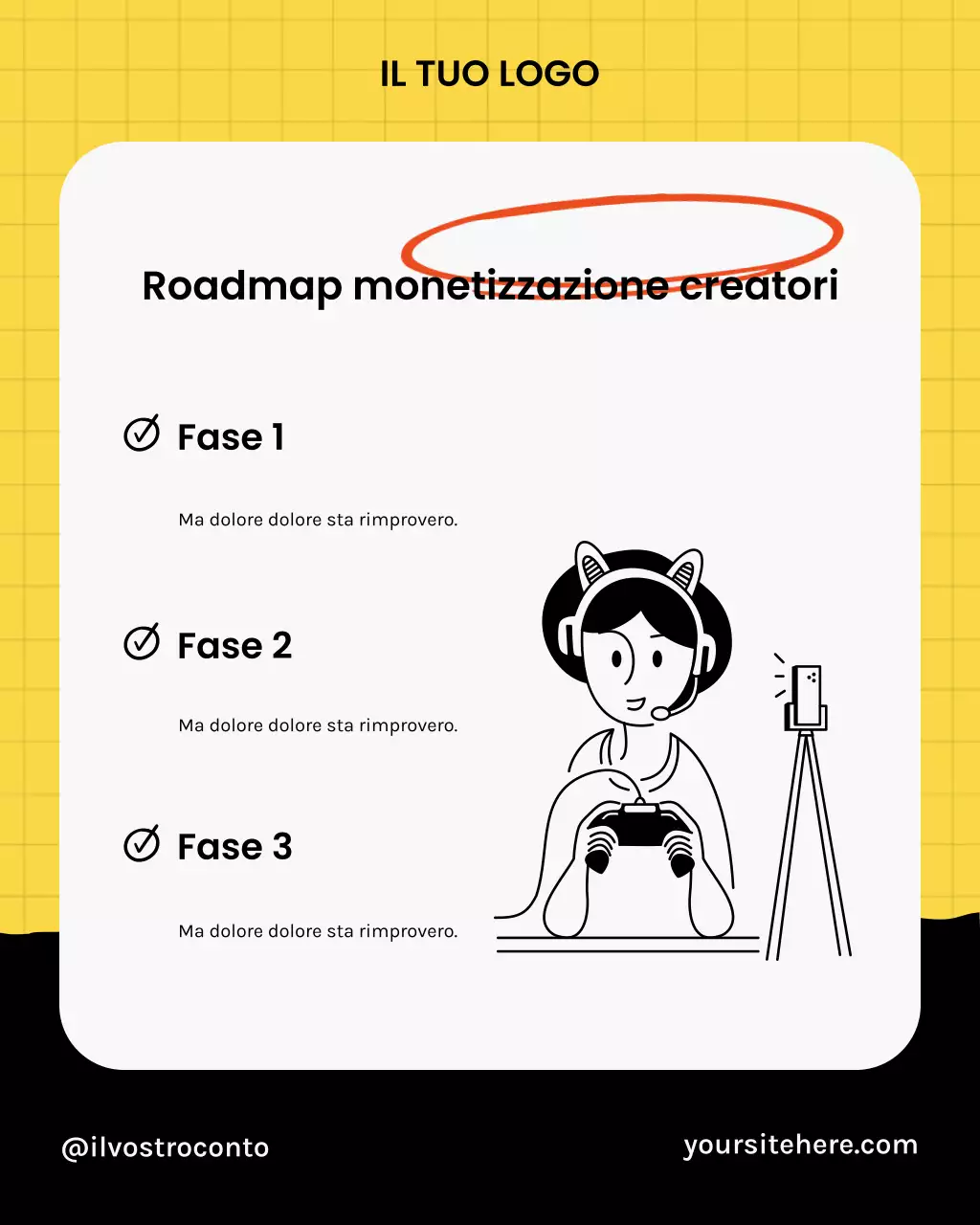 Guida per i creatori di social media di Yellow Minimal