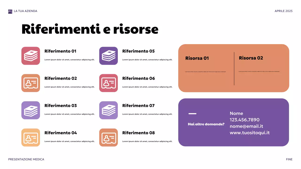 Presentazione medica moderna viola
