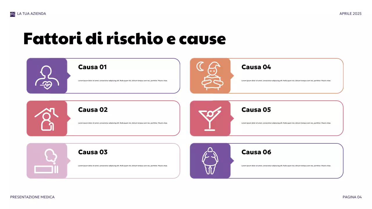Presentazione medica moderna viola