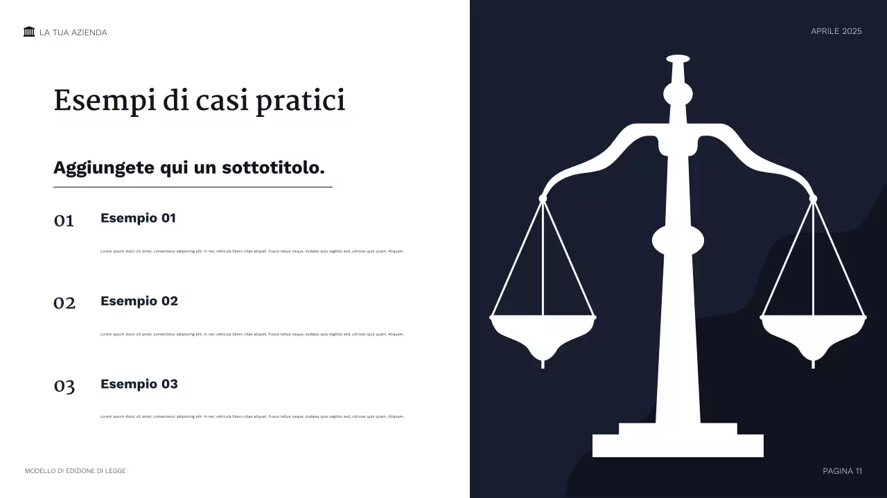 Presentazione legale professionale della Marina