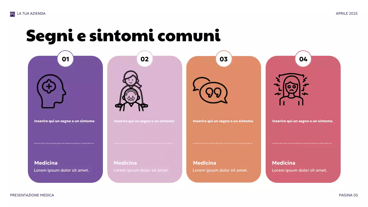 Presentazione medica moderna viola