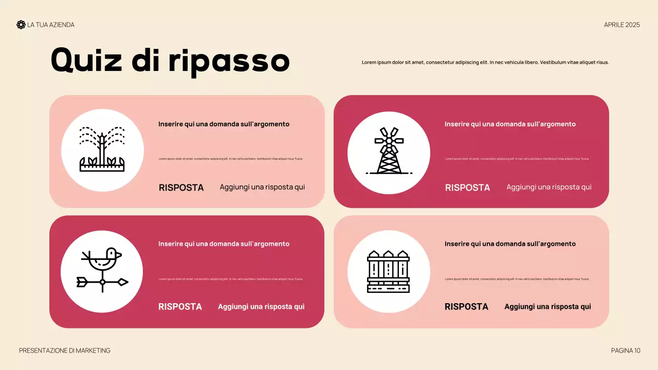 Presentazione organica moderna rossa