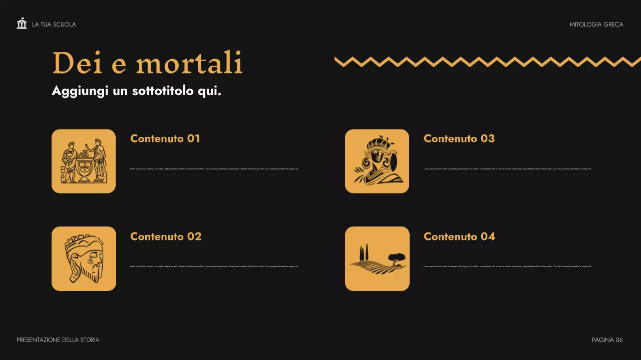 Presentazione del corso di mitologia classica beige