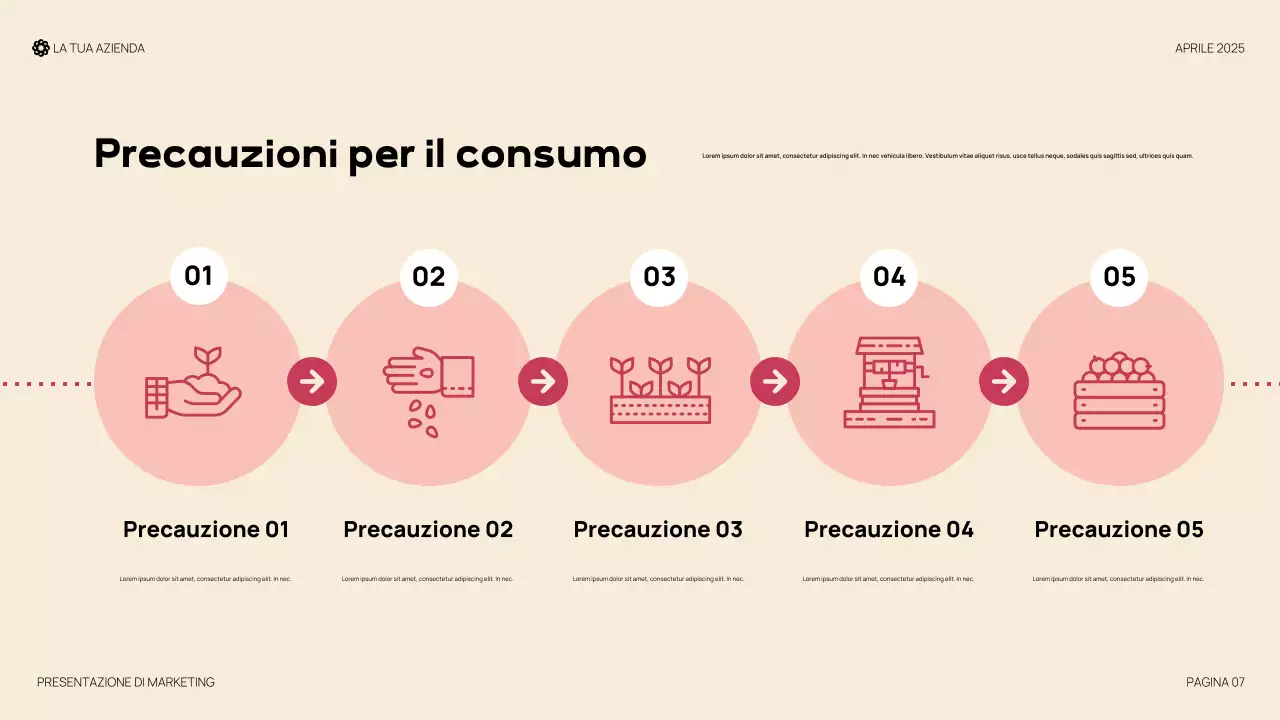 Presentazione organica moderna rossa