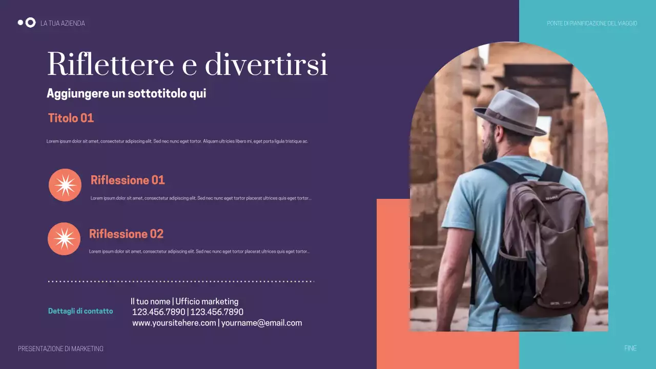 Presentazione di viaggio moderna viola