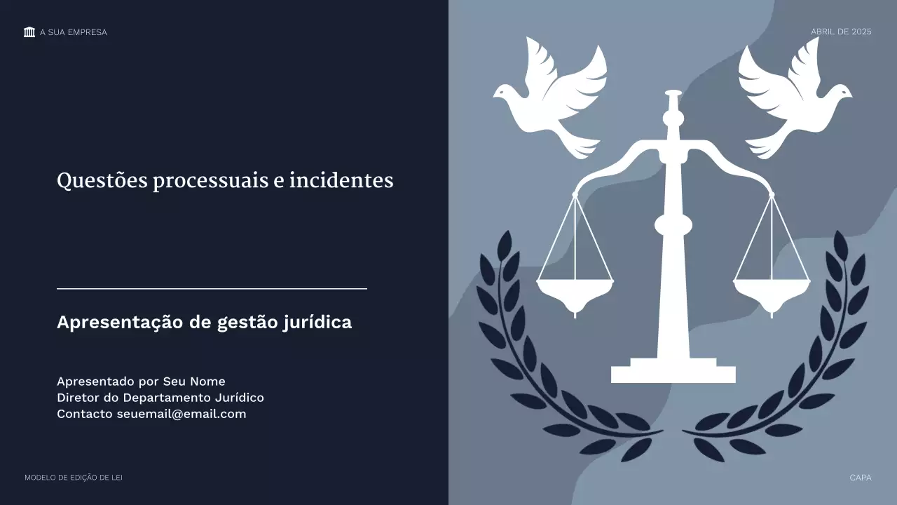 Apresentação Jurídica Profissional da Marinha