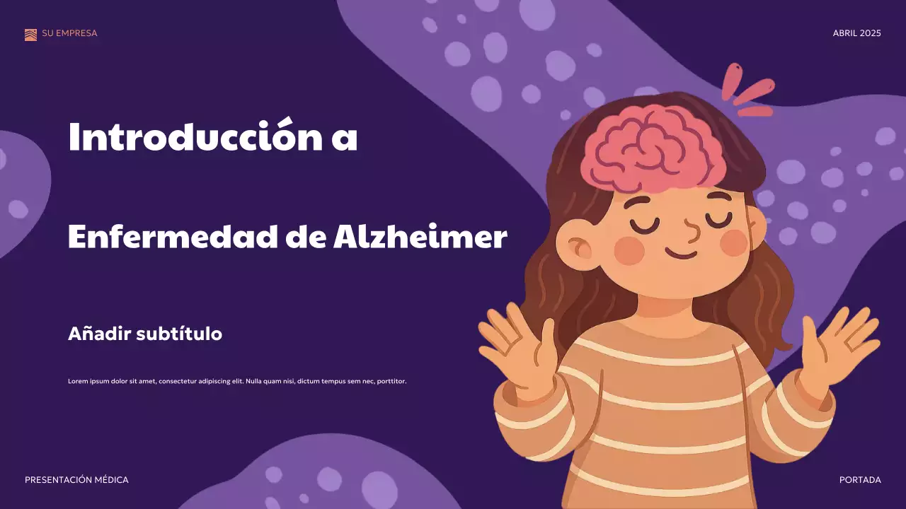 Presentación médica moderna morada