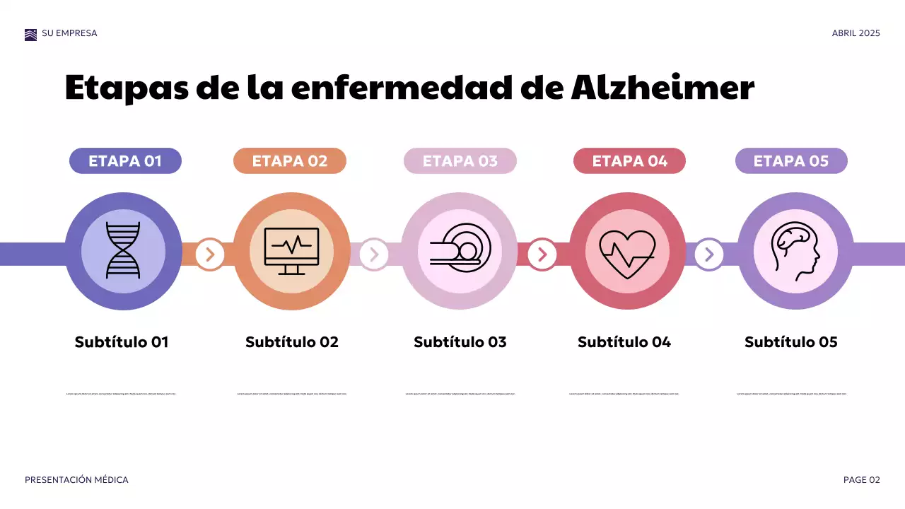 Presentación médica moderna morada