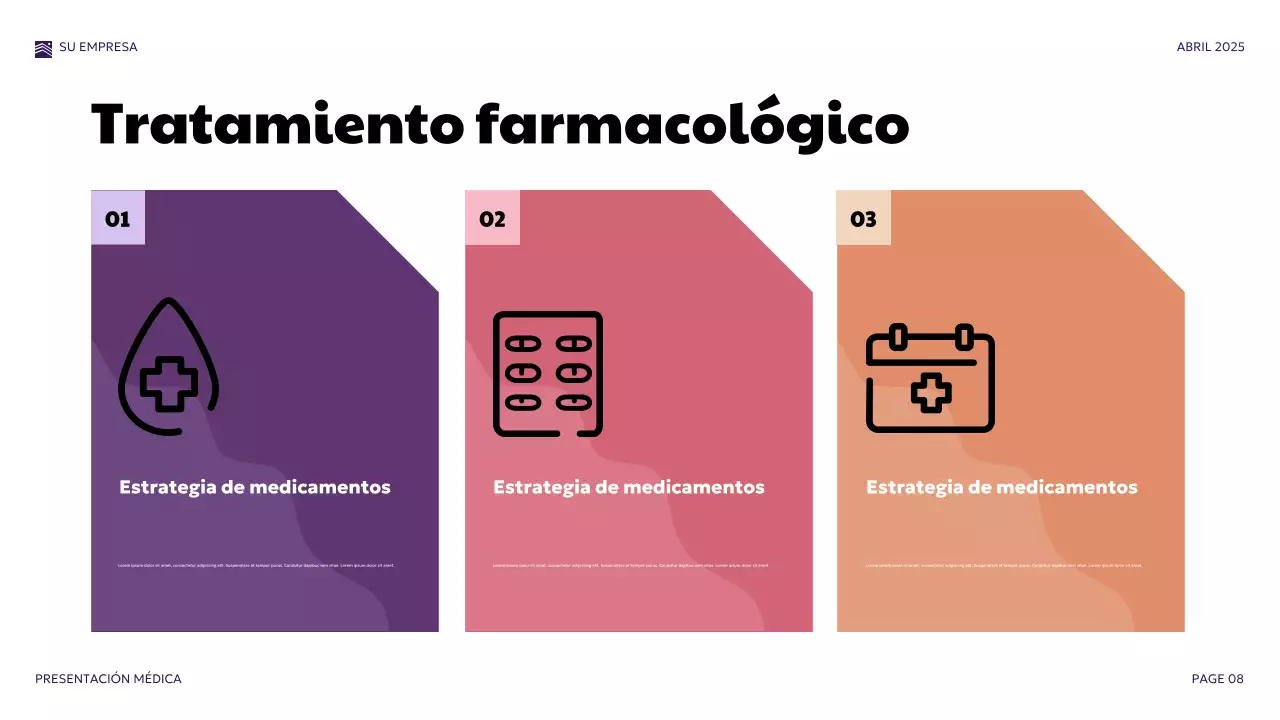 Presentación médica moderna morada