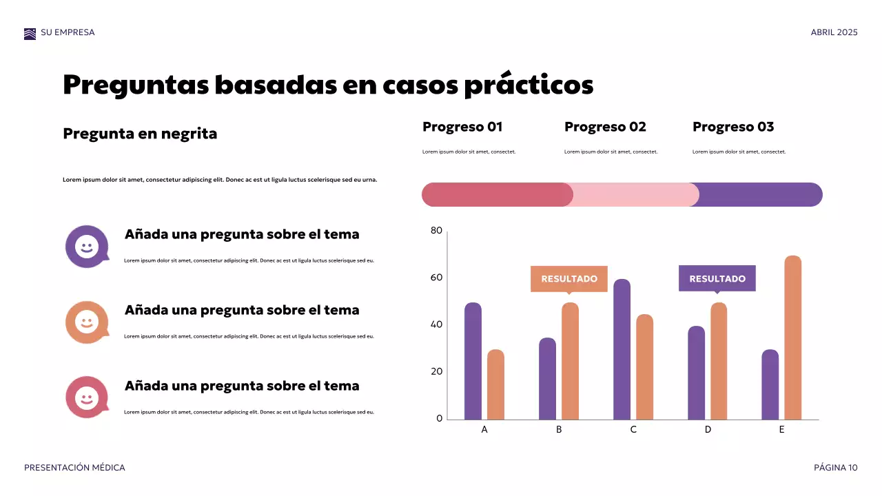 Presentación médica moderna morada