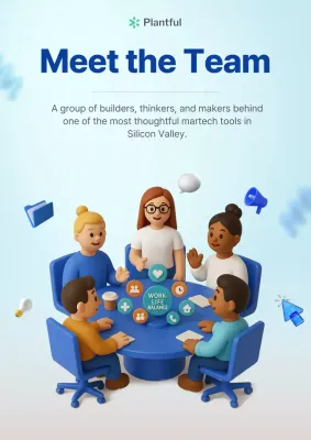 Blue Modern 3D Team Announcement