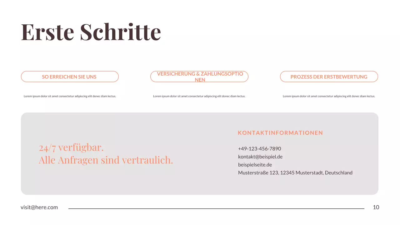 Orange Minimal Recovery Ankündigung Präsentation