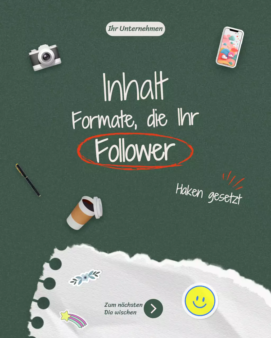 Grüner Trendy Social Media Guide