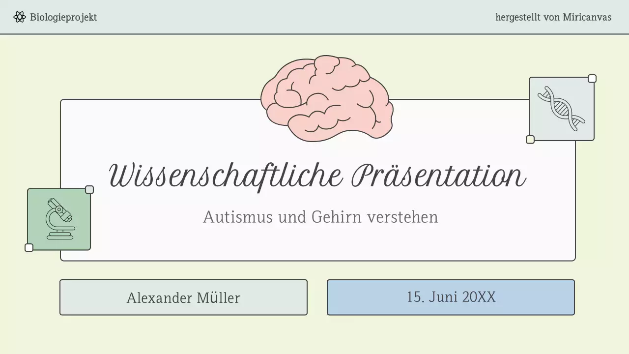 Mint Modern Science-Vorlesungspräsentation