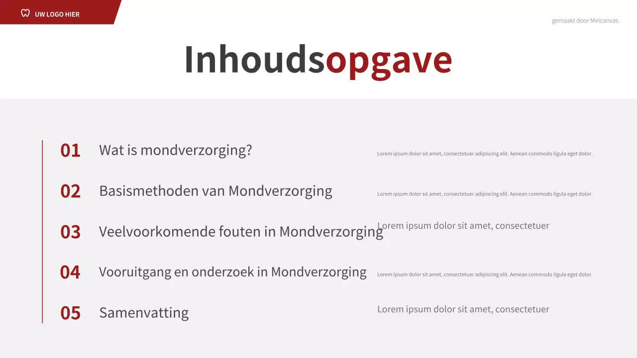 Presentatie van de Rode Professionele Tandartsgids