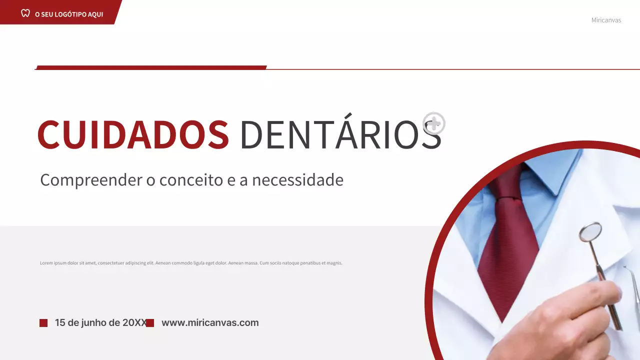 Apresentação do Guia Odontológico Profissional Vermelho