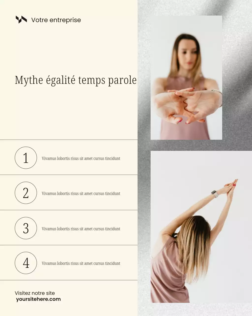 Publication Instagram minimaliste beige et marron sur le bien-être au travail et en famille