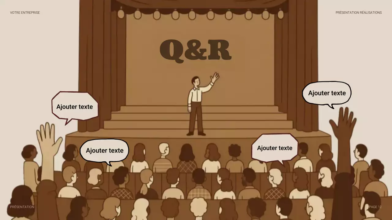 Présentation d'entreprise vintage beige