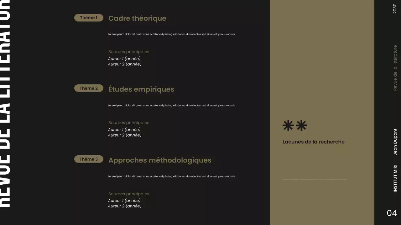 Présentation d'une proposition de recherche moderne sur l'obscurité