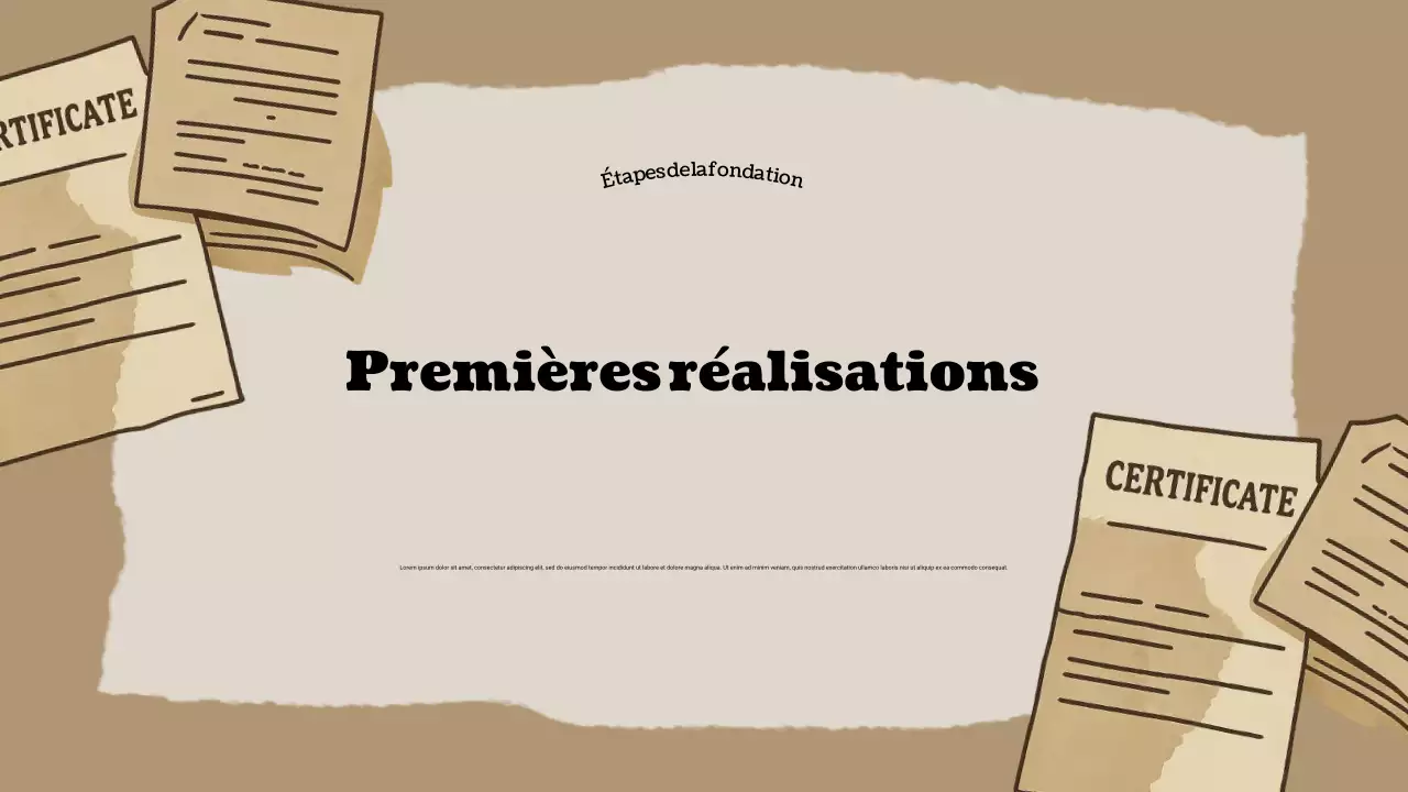 Présentation d'entreprise vintage beige