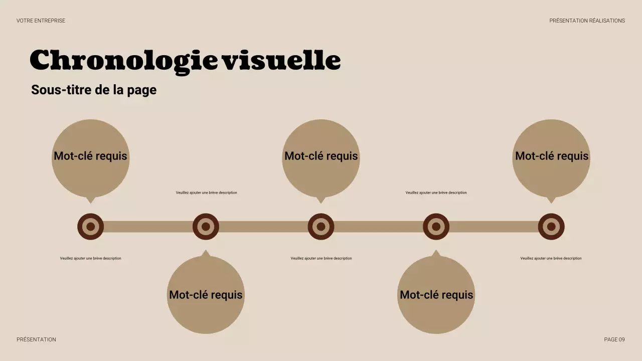 Présentation d'entreprise vintage beige