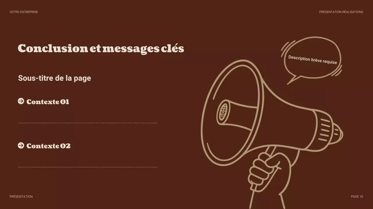 Présentation d'entreprise vintage beige