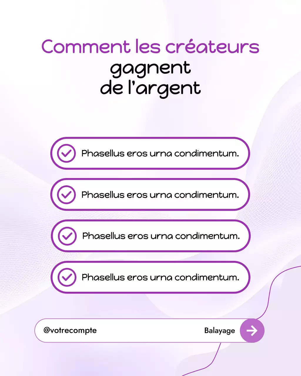 Guide du créateur Purple Modern : carrousel de publications Instagram