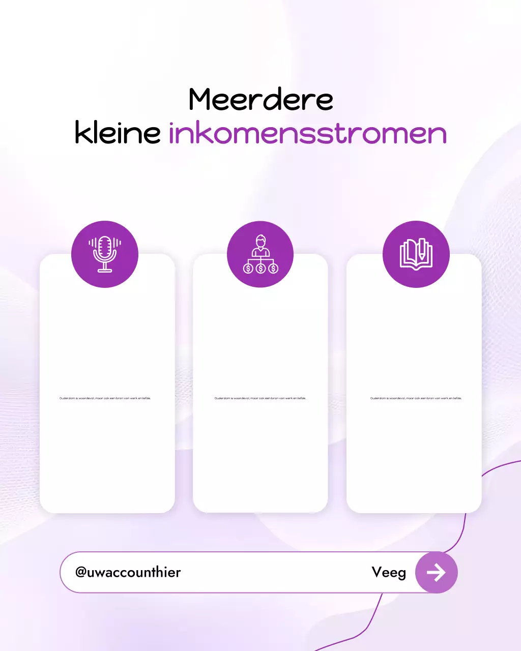 Paarse moderne makergids Instagram-postcarrousel