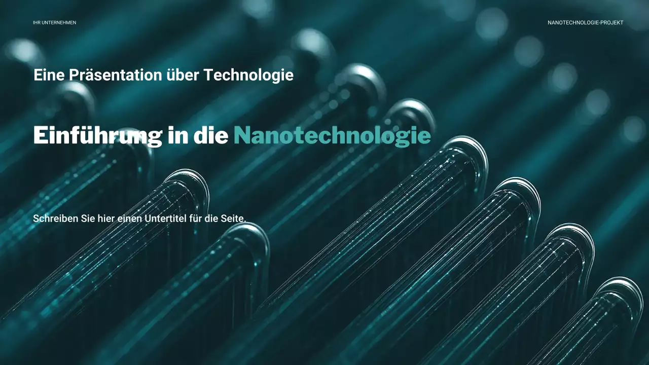 Blaugrüne Präsentation moderner Technologie