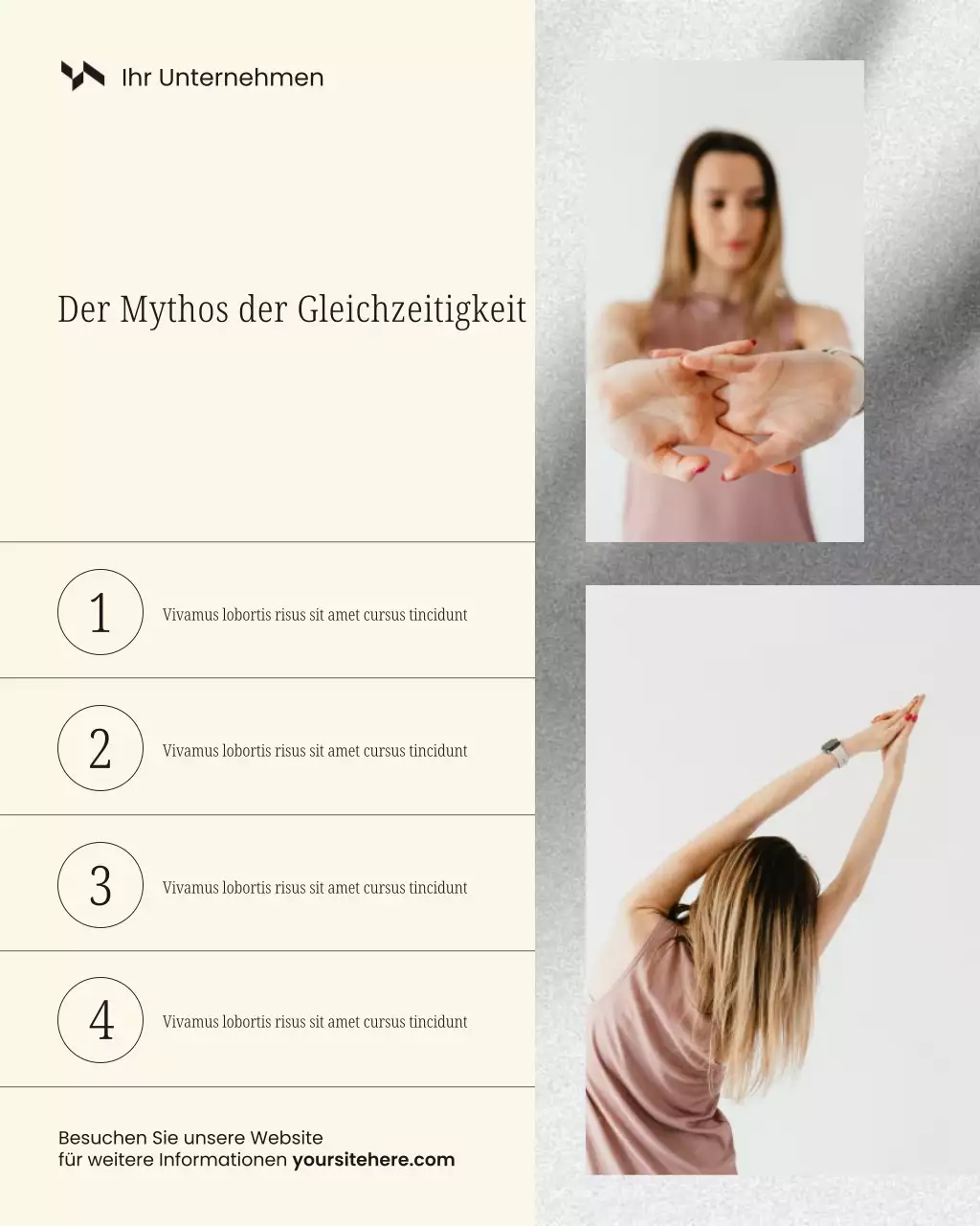 Minimalistischer Work-Life-Wellness-Instagram-Beitrag in Beige und Braun