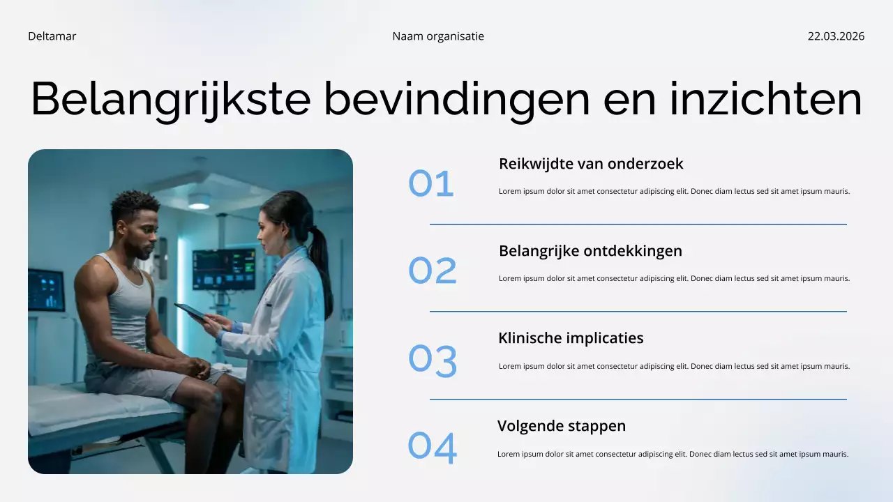 Presentatie van het rapport 'Blauw en Wit Gezondheidszorgtrends en inzichten'