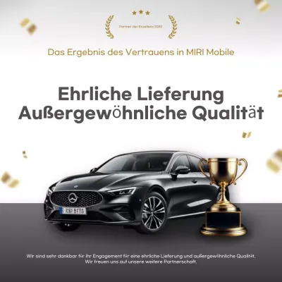 Werbung für ein schwarzes Luxusauto