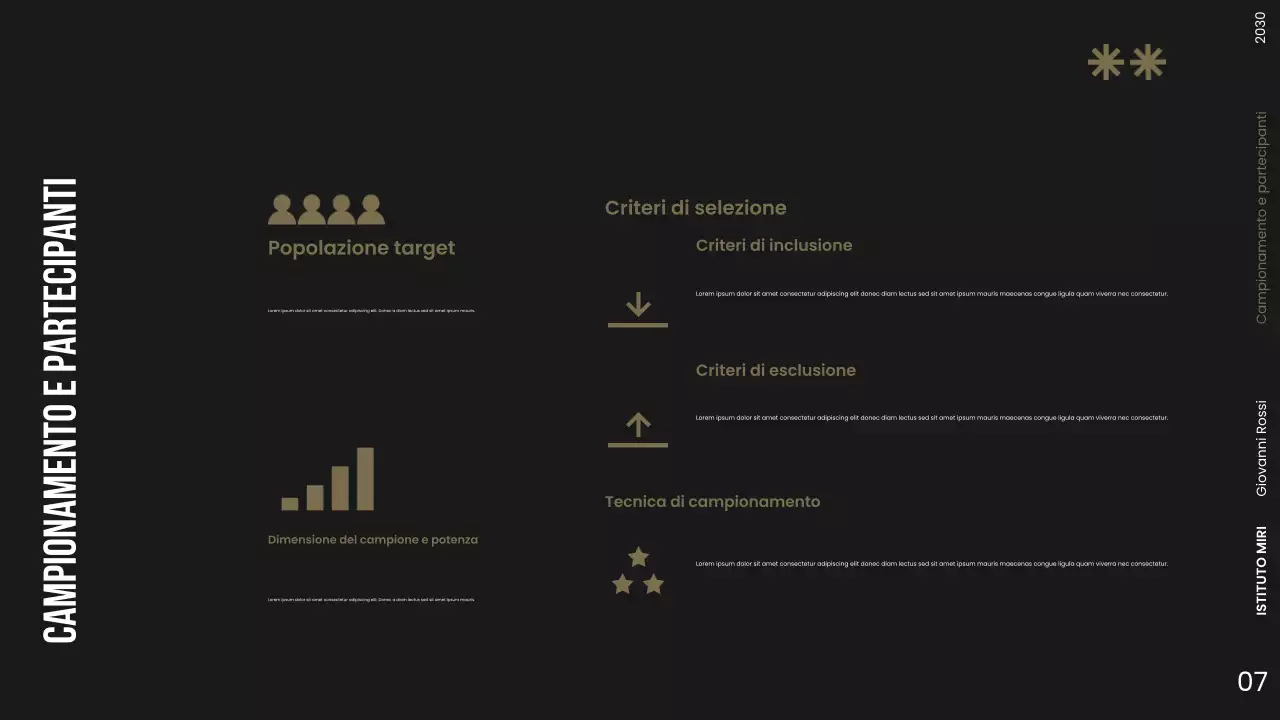 Presentazione della proposta di ricerca moderna sull'oscurità