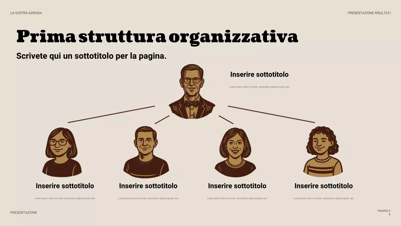 Presentazione aziendale vintage beige