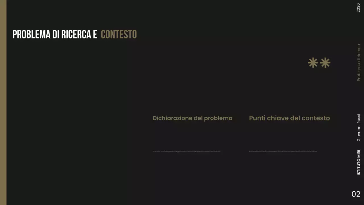 Presentazione della proposta di ricerca moderna sull'oscurità