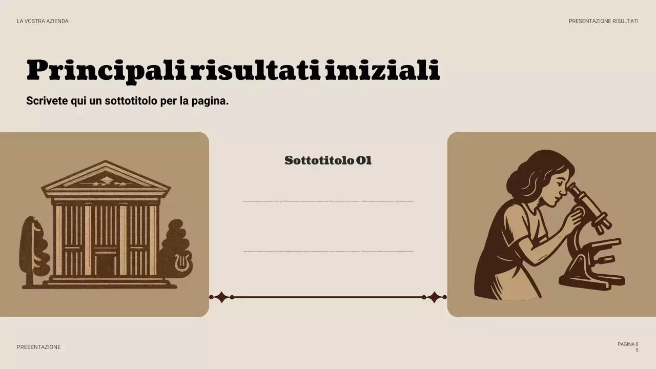 Presentazione aziendale vintage beige