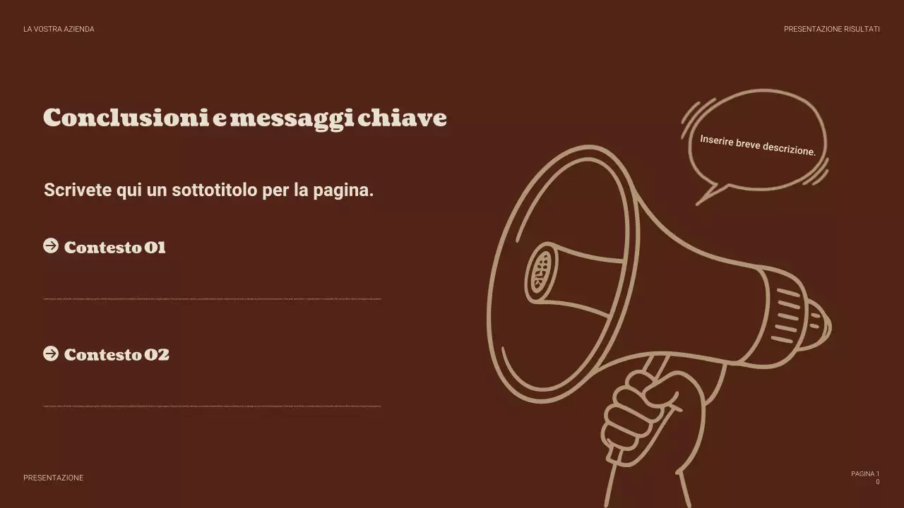 Presentazione aziendale vintage beige