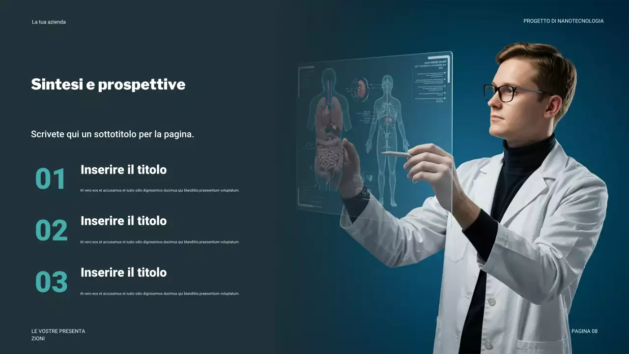 Presentazione della tecnologia moderna in verde acqua