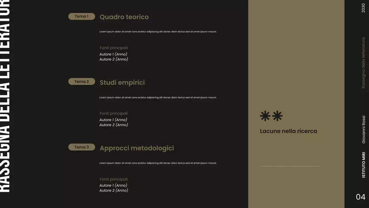Presentazione della proposta di ricerca moderna sull'oscurità
