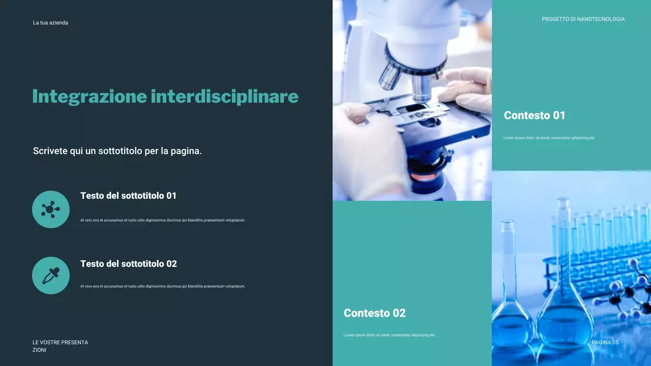 Presentazione della tecnologia moderna in verde acqua