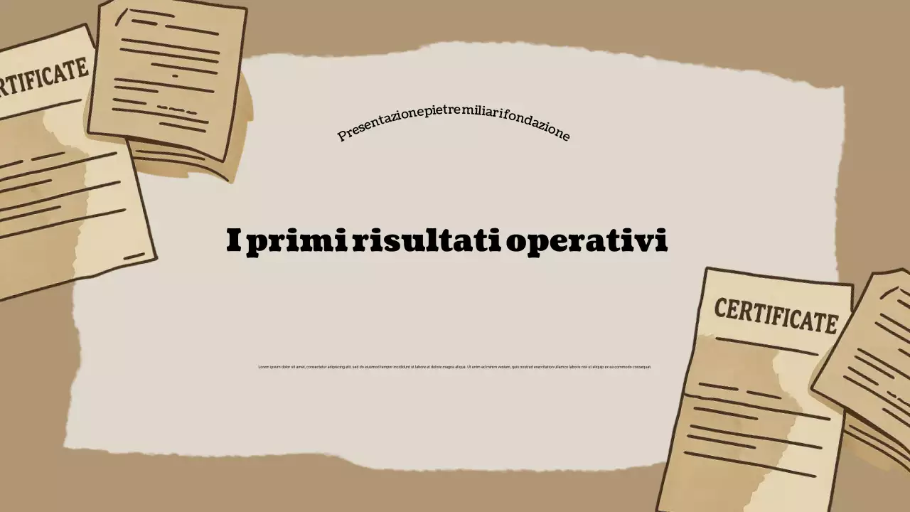 Presentazione aziendale vintage beige