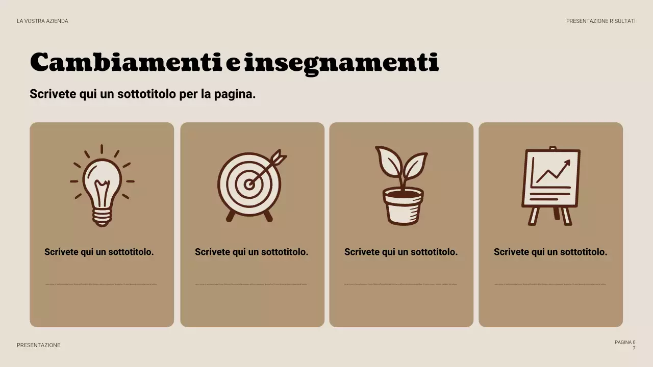 Presentazione aziendale vintage beige