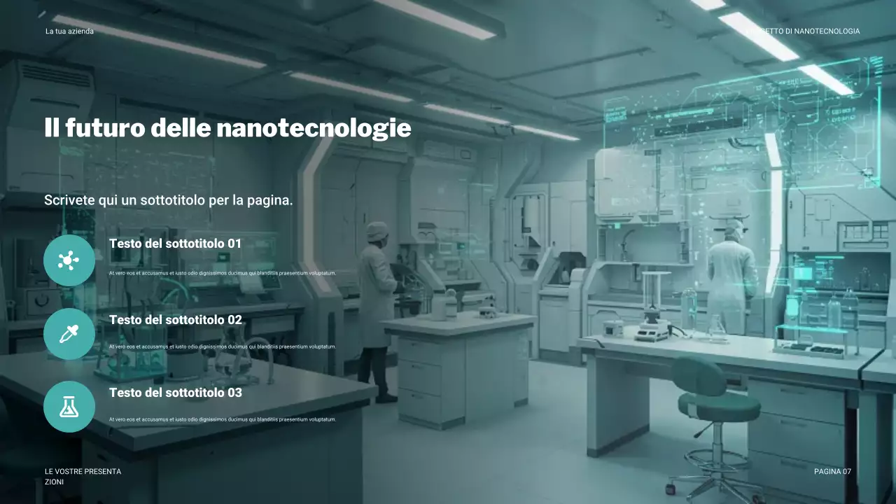 Presentazione della tecnologia moderna in verde acqua