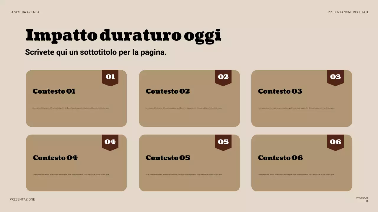 Presentazione aziendale vintage beige