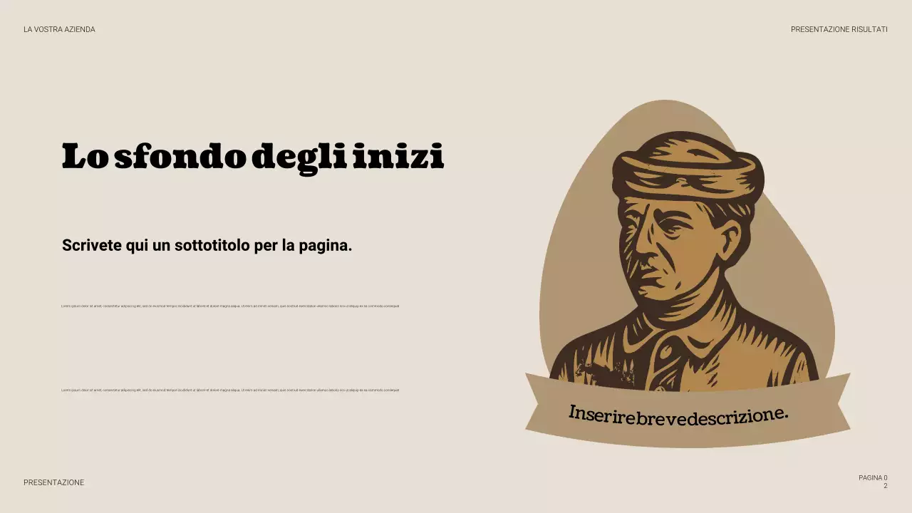 Presentazione aziendale vintage beige