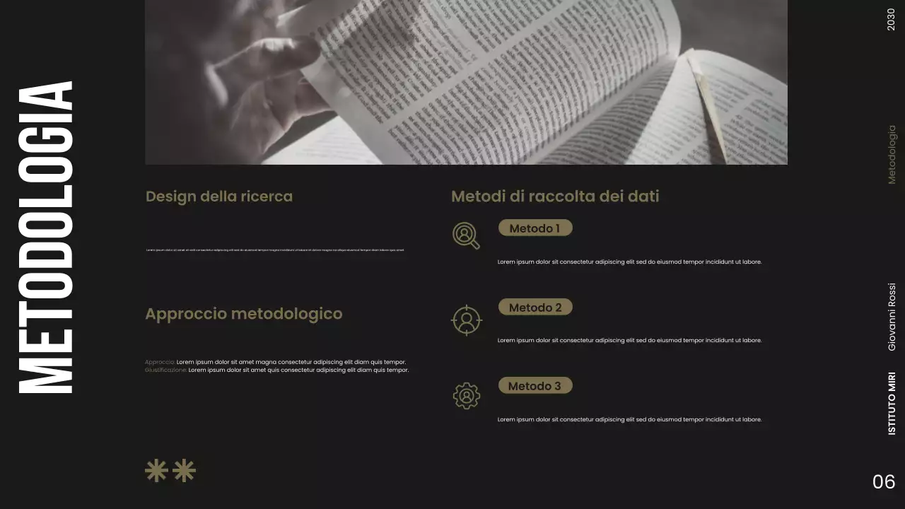 Presentazione della proposta di ricerca moderna sull'oscurità