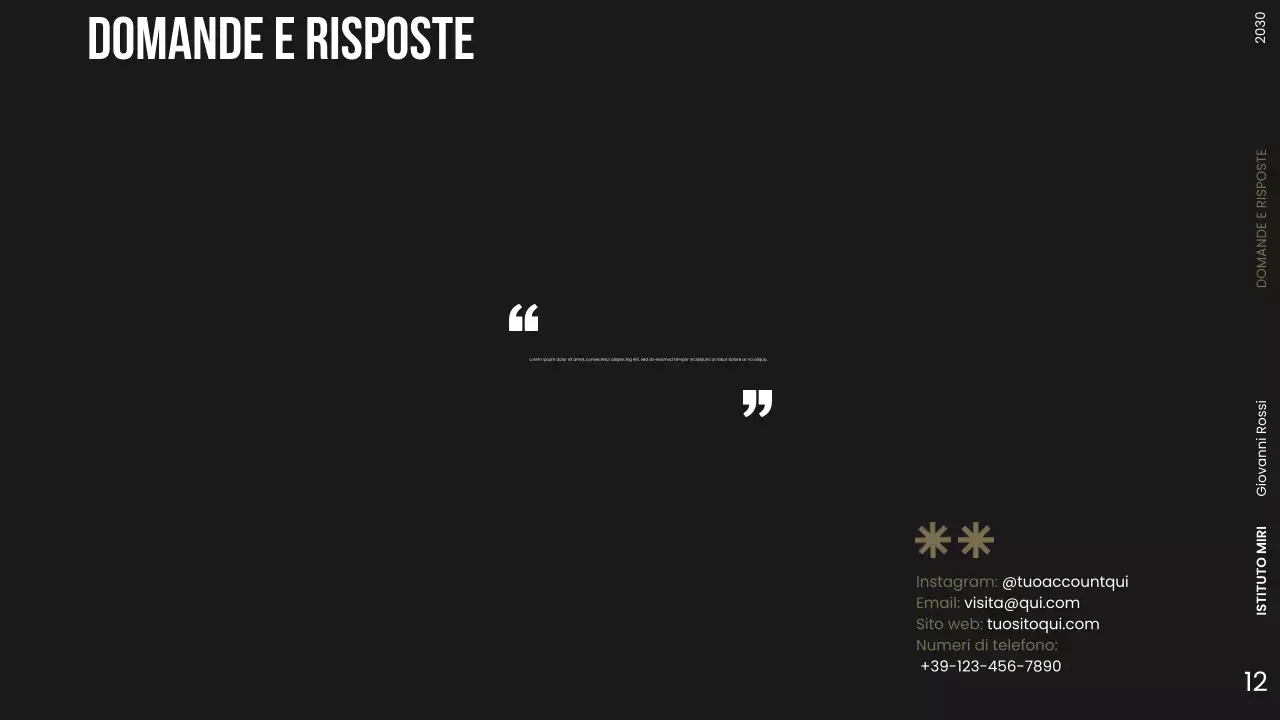 Presentazione della proposta di ricerca moderna sull'oscurità