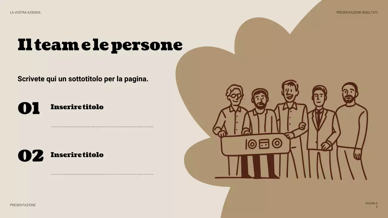 Presentazione aziendale vintage beige